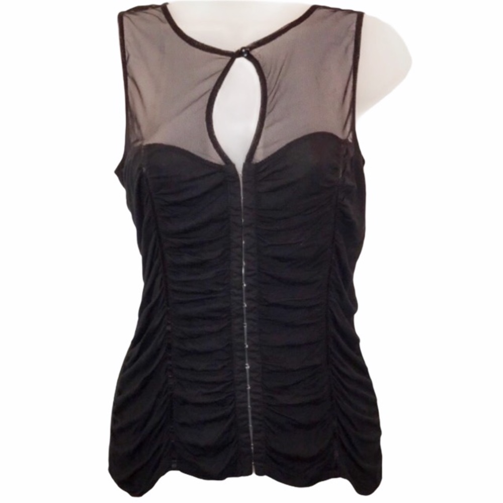 XOXO Black Sheer Top